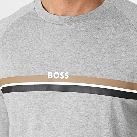 BOSS - Auténtico conjunto de camiseta de manga larga y pantalón de chándal 50515163 Gris
