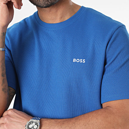 BOSS - Camiseta Waffle 50480834 Azul real