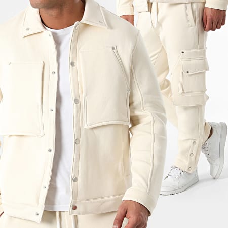 Classic Series - Conjunto de chaqueta y pantalón Cargo beige