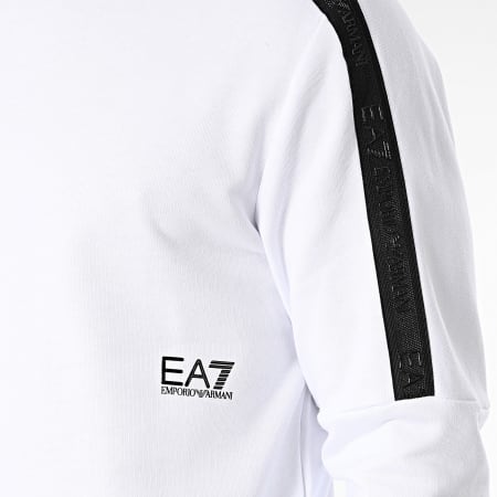 EA7 Emporio Armani - Sudadera con cuello redondo 3DPM56-PJEQZ Blanco