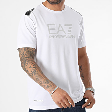 EA7 Emporio Armani - Maglietta 3DPT29-PJULZ Bianco Argento