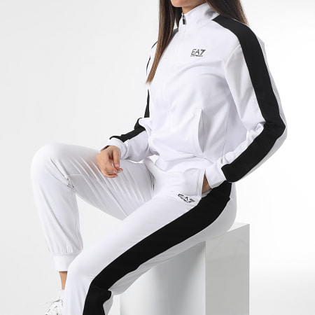 EA7 Emporio Armani - Tuta da ginnastica da donna 8NTV60 Bianco Nero