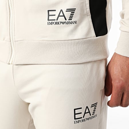 EA7 Emporio Armani - Ensemble De Survetement 3DPV10-PJLIZ Beige Blanc Noir
