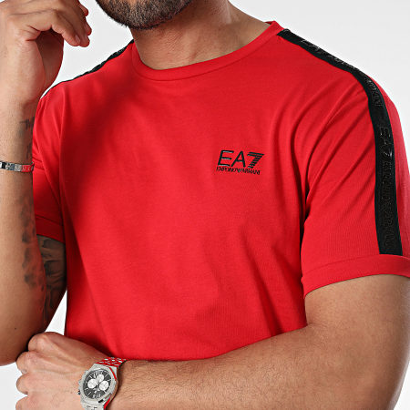 EA7 Emporio Armani - 3DPT35-PJ02Z Maglietta a righe rossa