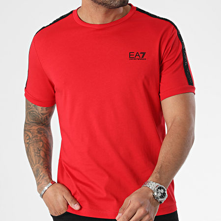 EA7 Emporio Armani - 3DPT35-PJ02Z Camiseta de rayas roja