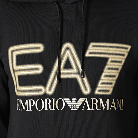 EA7 Emporio Armani - Felpa con cappuccio 3DPM64-PJSHZ Oro nero