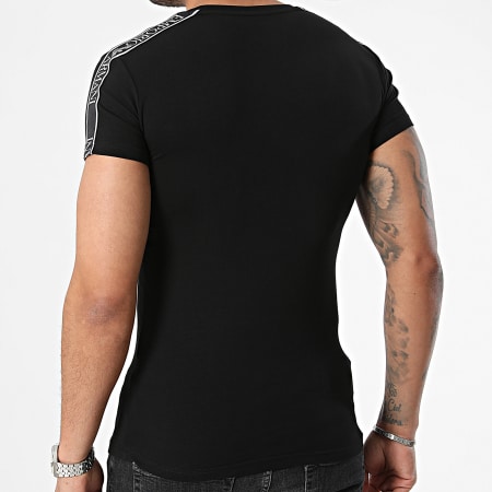 Emporio Armani - Camiseta a rayas 111035-4R523 Negro