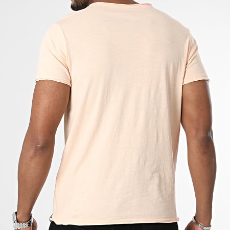 La Maison Blaggio - Camiseta cuello tunecino coral claro