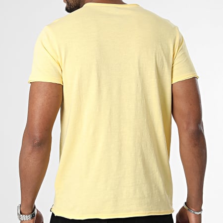 La Maison Blaggio - Maglietta con colletto tunisino giallo
