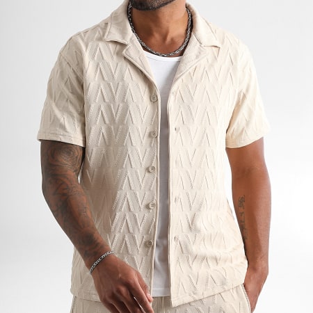 LBO - Chemise Manches Courtes 0189 Beige