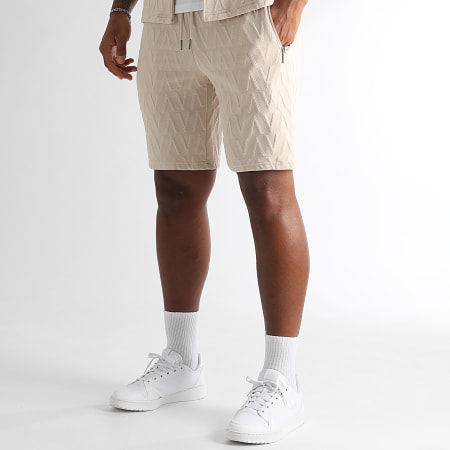 LBO - Ensemble Chemise Manches Courtes Et Short Jogging 0191 Beige