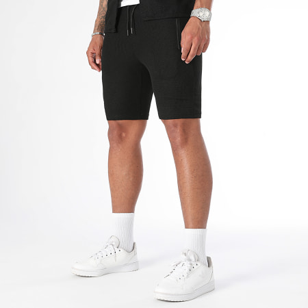 LBO - Ensemble Chemise Manches Courtes Et Short Jogging 0197 Noir