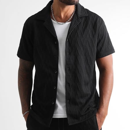 LBO - Ensemble Chemise Manches Courtes Et Short Jogging 0197 Noir