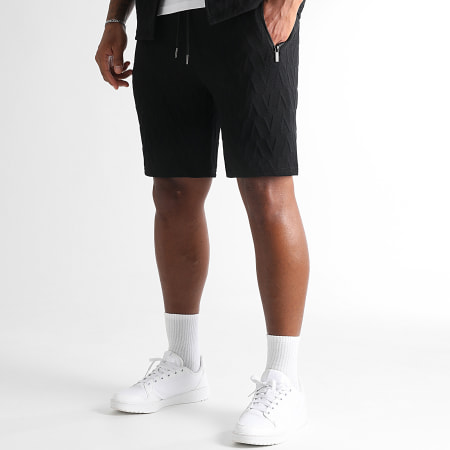 LBO - Ensemble Chemise Manches Courtes Et Short Jogging 0197 Noir