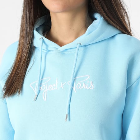 Project X Paris - Sweat Capuche Femme F222138 Bleu Clair