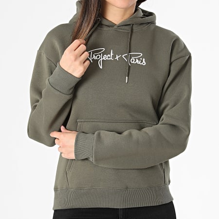 Project X Paris - Sudadera con capucha para mujer F222138 Verde caqui