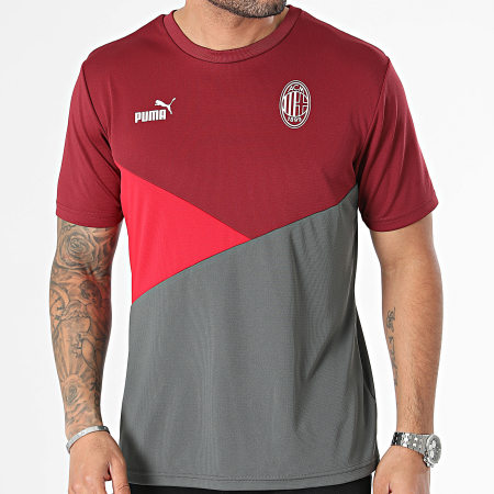 Puma - Tee Shirt AC Milan 777111 Bordeaux Gris Rouge