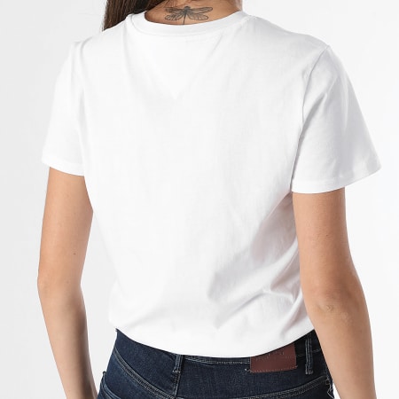 Tommy Jeans - Tee Shirt Femme Essential Logo 7828 Blanc