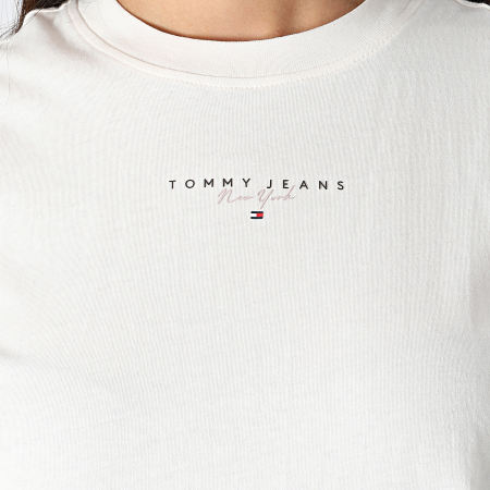 Tommy Jeans - Maglietta donna Essential Logo 7828 Bianco