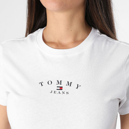 Tommy Jeans - Tee Shirt Femme Essential Logo 8140 Blanc