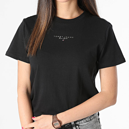 Tommy Jeans - Tee Shirt Femme Essential Logo 7828 Noir