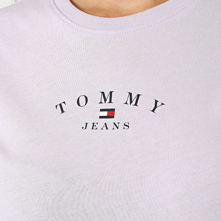 Tommy Jeans - Maglietta Donna Essential Logo 8140 Viola