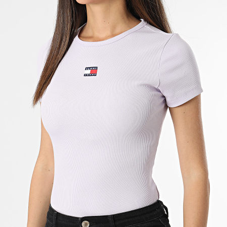 Tommy Hilfiger - Dames Slim Badge T-shirt 7881 Paars