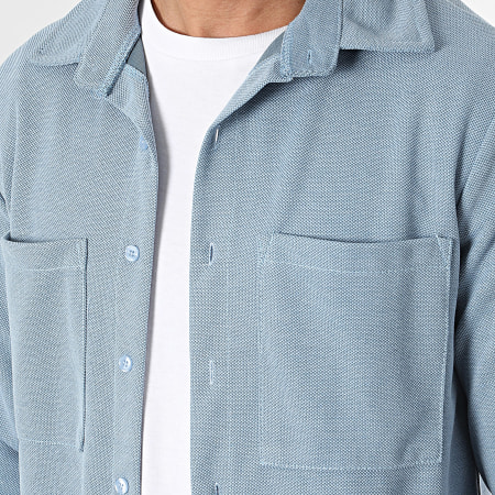 Uniplay - Camicia blu a maniche lunghe