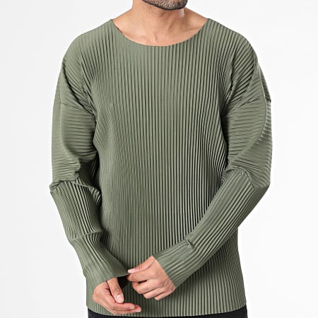 Uniplay - Camiseta de manga larga verde caqui