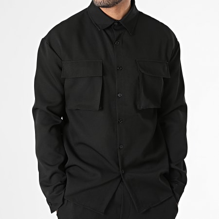 Uniplay - Set di maglia nera e pantaloni cargo