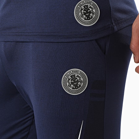 Zelys Paris - Set di maglietta a maniche lunghe e pantaloni da jogging blu navy
