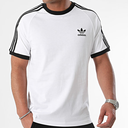 Adidas Originals - Set di maglietta e pantaloncini da jogging a 3 strisce IA4846 IU2337 Bianco Nero