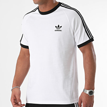 Adidas Originals - Conjunto Camiseta 3 Rayas Y Pantalón Corto IA4846 IU2337 Blanco Negro
