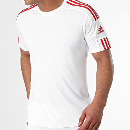 Adidas Performance - Squad 21 Conjunto de camiseta y pantalón corto a rayas GN5725 GN5770 Blanco