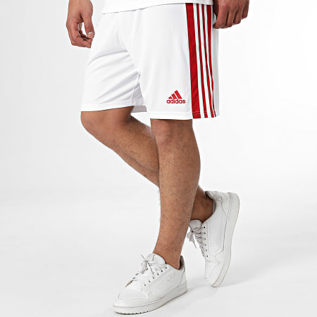 Adidas Sportswear - Ensemble Tee Shirt Et Short Jogging A Bandes Squad 21 GN5725 GN5770 Blanc