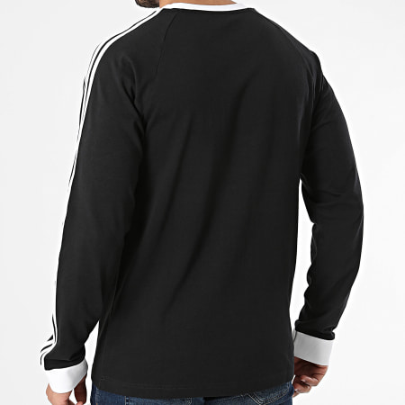 Adidas Originals - Lotto di 2 camicie a maniche lunghe a 3 strisce IA4877 IA4879 nero bianco