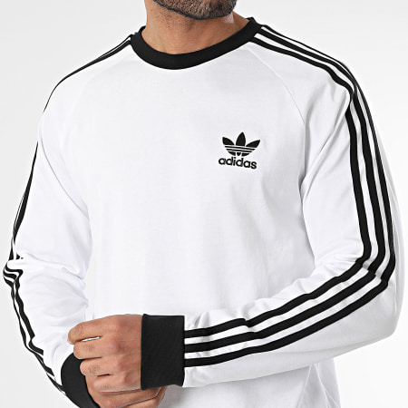 Adidas Originals - Lote de 2 Camisetas Manga Larga 3 Rayas IA4877 IA4879 Negro Blanco