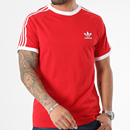 Adidas Originals - Confezione da 2 magliette a 3 strisce IA4848 IA4852 Nero Rosso