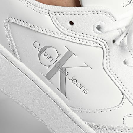 Calvin Klein - Cupsole Low Leather 0574 Triple Bright White Sneakers