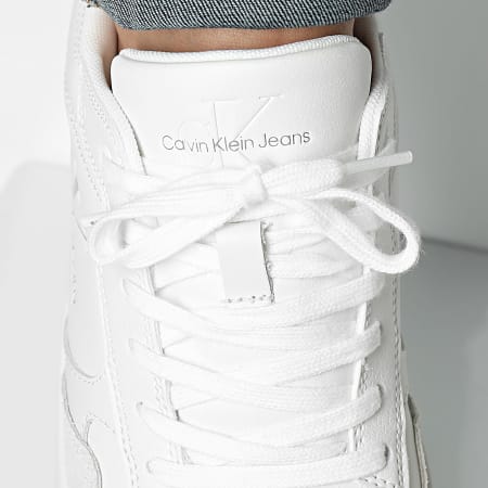 Calvin Klein - Baskets Cupsole Low Leather 0574 Triple Bright White