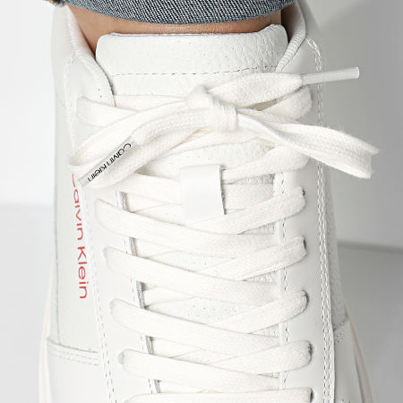 Calvin Klein - Low Top Lace Up 1254 Blanco Baked Apple Sneakers
