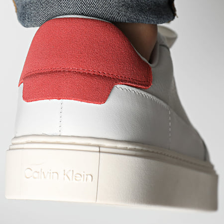 Calvin Klein - Scarpe da ginnastica basse stringate 1254 White Baked Apple