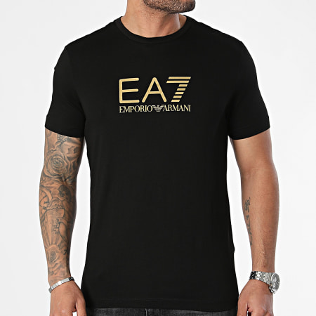 EA7 Emporio Armani - Tee Shirt 3DPT08-PJM9Z Noir Doré