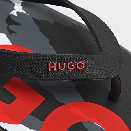 HUGO - Tongs Arvel 50517297 Noir Gris Rouge