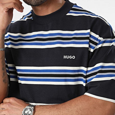 Hugo Blue - Tee Shirt A Rayures Natinolo 50511001 Bleu Marine