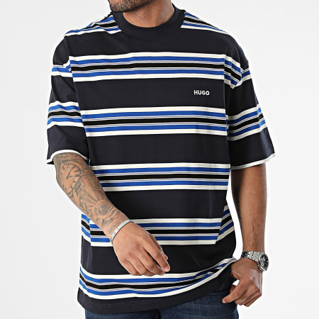 Hugo Blue - Natinolo Stripe Tee Shirt 50511001 Blu navy