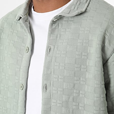 Ikao - Conjunto de camisa de manga larga y pantalón verde