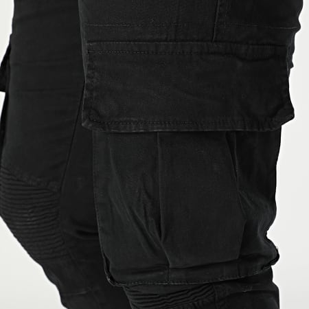 John H - Set di 2 pantaloni cargo nero cammello
