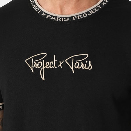 Project X Paris - Tee Shirt 2310019 Noir Doré