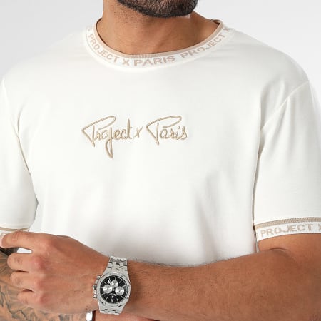 Project X Paris - Tee Shirt 2310019 Blanc Cassé